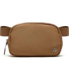 Unisex Belt Bag Fanny Pack for Women with Adjustable One Size Caramel Brown
