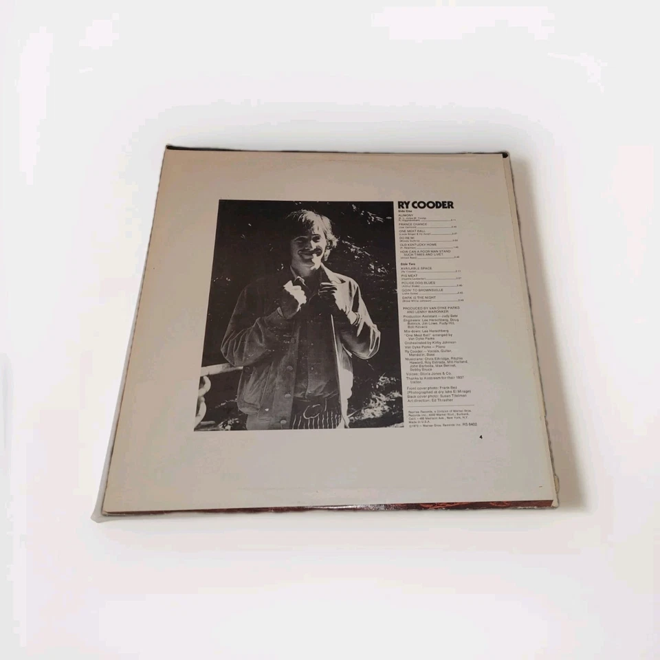 RY COODER Self Titled REPRISE RS-6402 LP VG+ o - Image 2 of 4