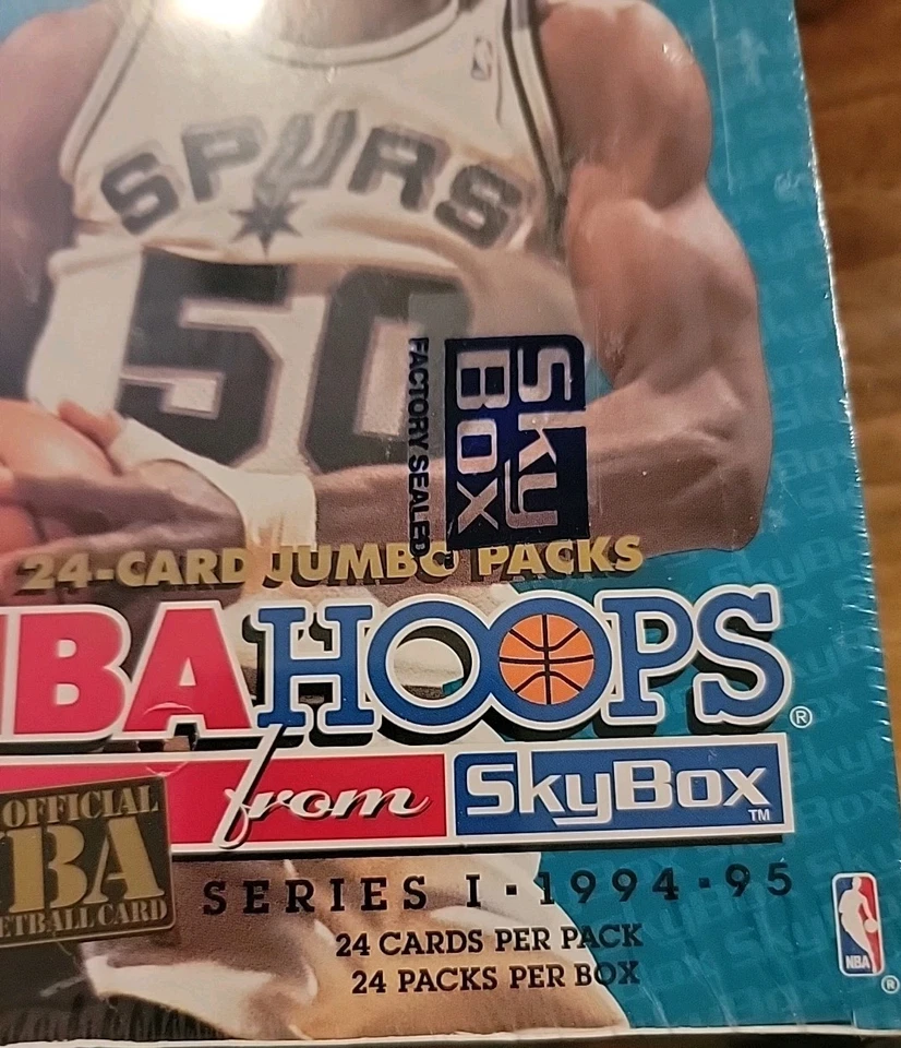 1994-95 Skybox NBA Hoops 系列 1 篮球爱好盒 24 个超大包装密封 — 第 2/4 张图片