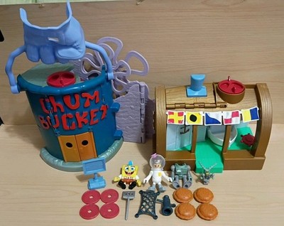 Imaginext Spongebob Squarepants Krusty Krab Chum Bucket Playset Mattel 