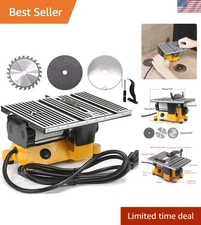 Versatile 60W Mini Table Saw with Dual Blades for Ultimate Cutting Precision