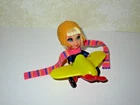 Vintage 1960's Mattel Liddle Kiddles Windy Fliddle Doll w/ Airplane