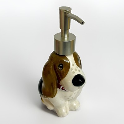 Pioneer Woman Charlie Basset Hound Dog Pump Liquid Soap Dispenser 8   OB/NEW