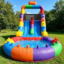 26FT PVC Commercial Inflatable Double Water Slide with Blower For LKids Adults