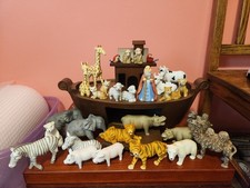     Vintage Noahs Wooden Ark  Noah  Animals     