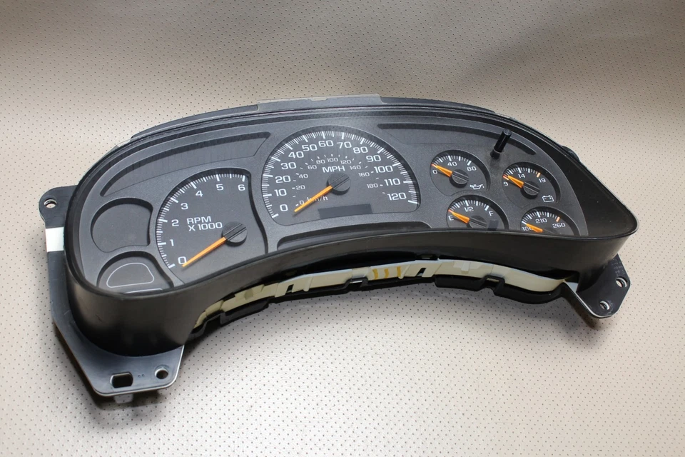 03-04 *RECONSTRUIDO* CUADRO DE INSTRUMENTOS CHEVY 1500 TAHOE YUKON 15224141 MEDIDORES 349k Foto 3 de 4