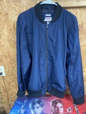 Men's Navy Blue Water Resistant Bomber Jacket Size XL Mossimo Supply Co.