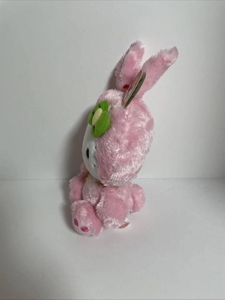 TY Beanie Babies Bebé Hello Kitty Peluche en Conejito Rosa Disfraz de Conejito de Pascua 8" Foto 2 de 4