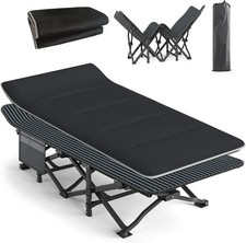 ATORPOK SHOP Camp Beds for Adults with Cushion Comfortable, Travel Large 