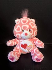 Vintage 2006 Care Bears Love A Lot Bear Pink Red 8" Plush Valentine EUC
