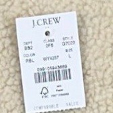 J Crew Authentic Outerwear Mens Large Shirt Flannel Red Black Plaid Fleece Lined