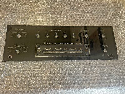 McIntosh C30 / Original Glass Faceplate /  Excellent Condition /