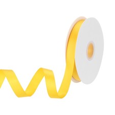 F&uuml;r 9/16\" Satinband doppelseitig Polyester 33 Yards hellgelb