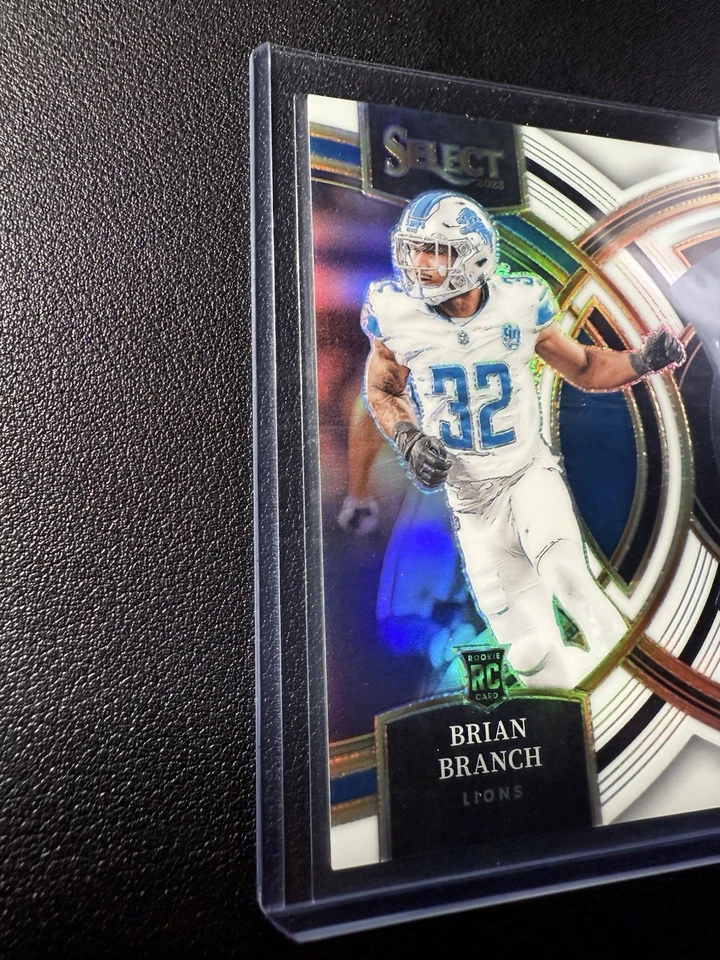 2023 Panini Select Brian Branch Rookie Premier Level White Prizm Die-Cut /199🔥 - Image 4 of 4