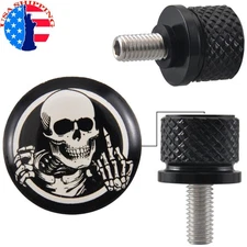 Motorcycle Rear Fender Seat Bolt Screw Skull Style For Harley Touring 1996-2023