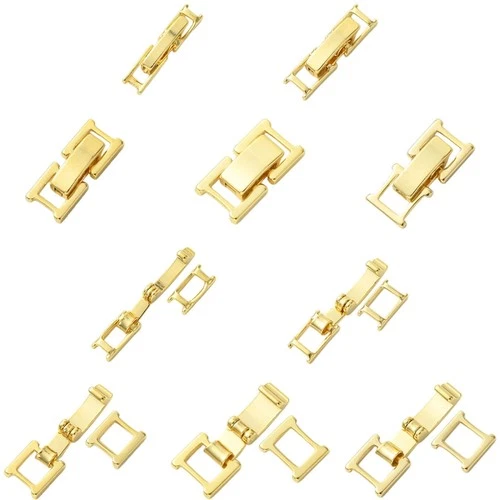 10x Fold Over Jewelry Clasps Brass Watch Band Clasps Jewelry Extender Gold Clasp