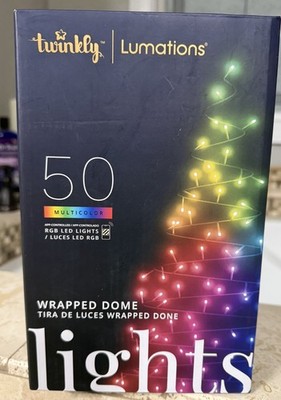Twinkly Lumations 50 RGB LED APP CONTROLLED Wrapped Dome LIGHTS 16.3 ft -NIB