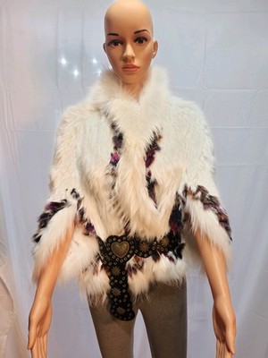 Love Token White Rabbit Fur Bolero #40