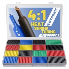 600 Pcs Heat Shrink Tubing Kit - 4:1 Ratio Adhesive Lined, Wire Wrap... 