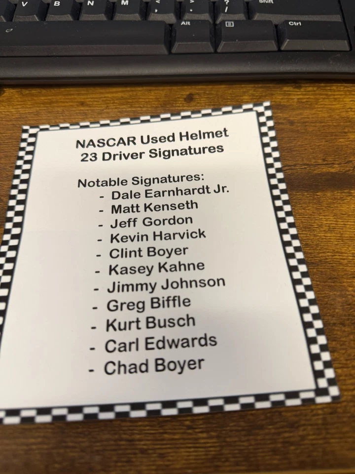 NASCAR Firmado-Dale Earnhardt Sr & Jr-Petty-Gordon-Johnson-Harvick-Todo 1 precio Foto 2 de 4