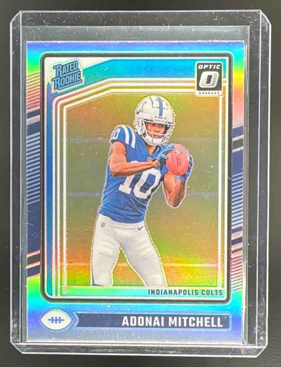 EL.158 Adonai Mitchell 2024 Panini Donruss Optic #203 Holo Rated Rookie