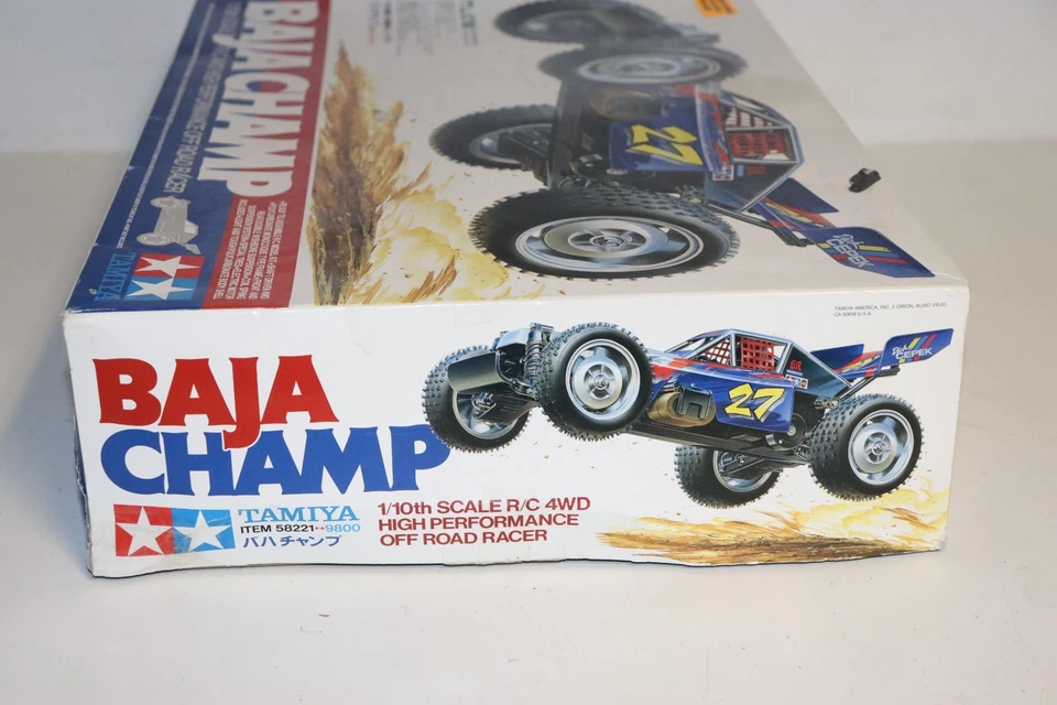 Tamiya Vintage RC Model 58221 Baja Champ Off Road 4WD 1:10 Original Box - Image 4 of 4