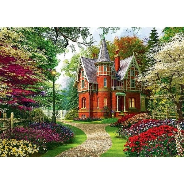 1000 Piece Jigsaw Puzzle Olde Victorian Thatched Woodland Cottage - Image 2 of 4