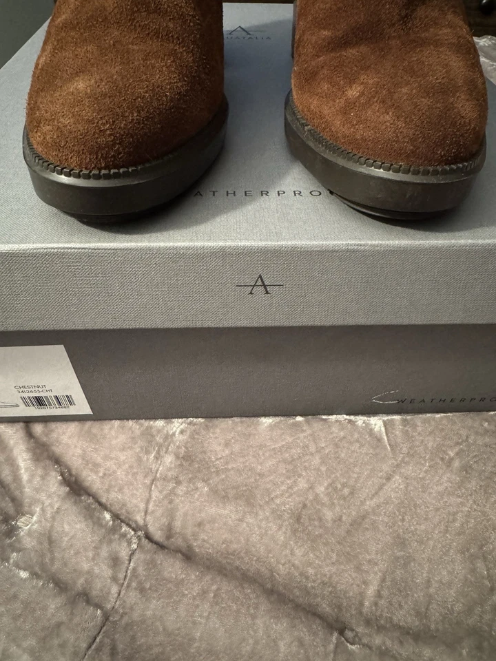 Bota Aquatalia Mujer Ilyssaa Gamuza Castaño Talla 10M Foto 3 de 4