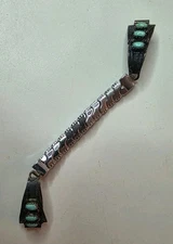 Womans Navajo signed CPH Sterling & Turquoise Watch Band Ends Free ShpN