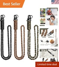 Shappy 3 Pieces Heavy Duty Paracord Lanyard Keychains Braided 550 Lanyard Keycha