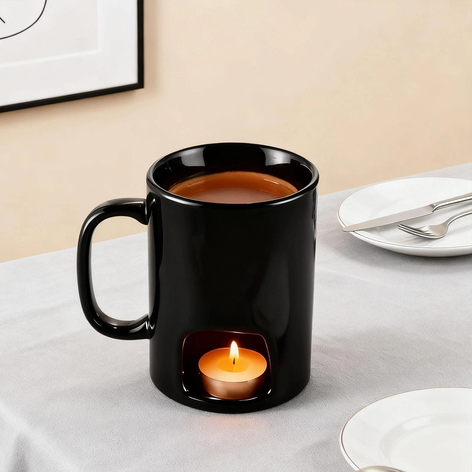 Fondue Pot Chocolate Melting Cup Melting Mug for Chocolate Cheese Butter Warmer