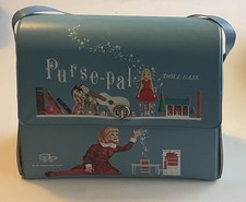 Vintage 1965 Standard Plastic Products PURSE-PAL Barbie Doll Case HTF Rare Blue