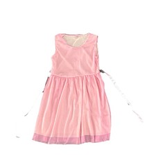Kids/ Girls A-Line Pink Tulle Sleeveless Knee Length Layered Dress Size M 00 A4