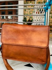 Handmade Men's SAFe Leather Vintage Laptop Messenger Briefcase Bag Satchel