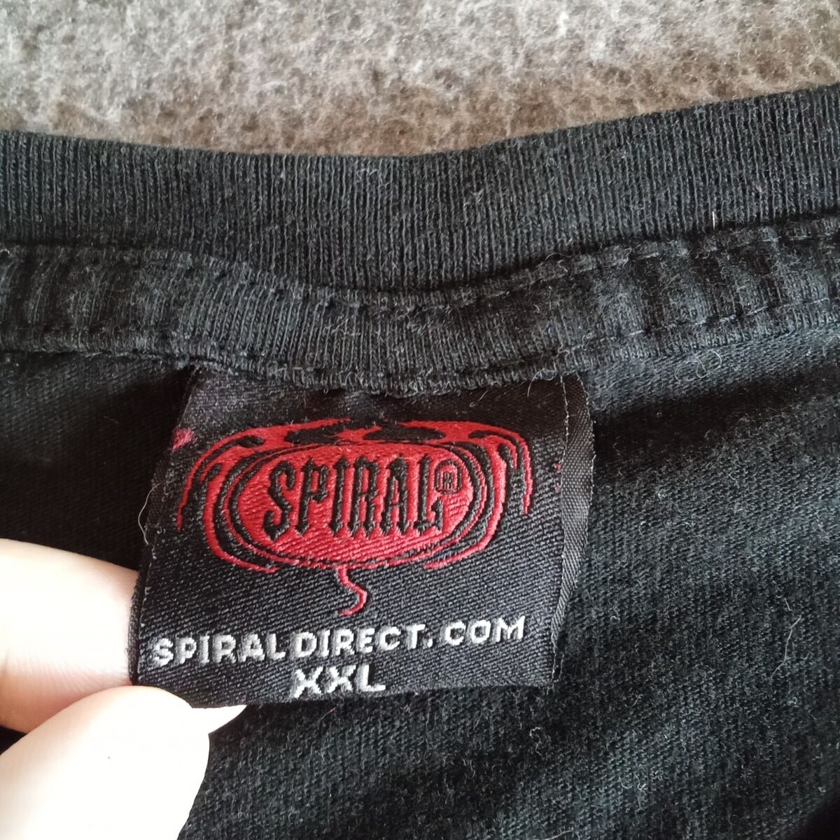 00s spiral direct vintage black ロンT XXL Spiral Direct Shirt Men XXL Black Skull Triple 6 Dark Brew