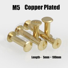 M5 Belt Screws Chicago Screws Leather Craft Stud Bind Rivet Copper Plating