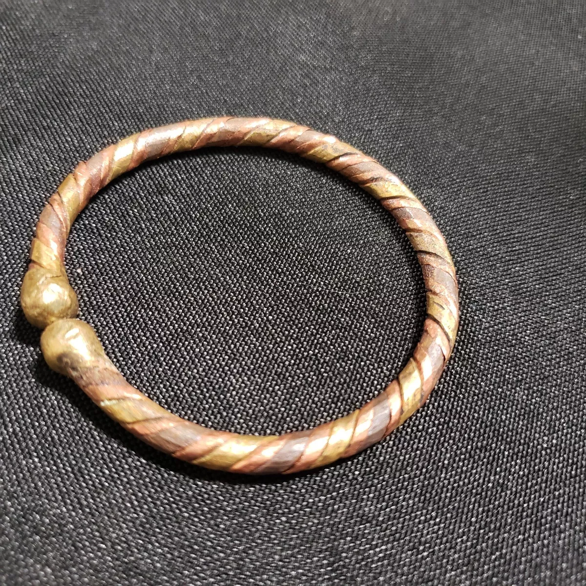 Silver & Copper Twist Metal Bracelet - Bracelets