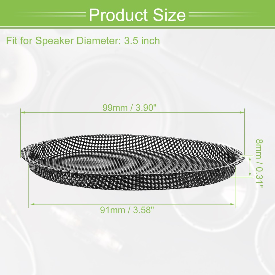 4 Pcs 3.5" Car Steel Speaker Mesh Grille for Audio Subwoofer 91x99x8mm