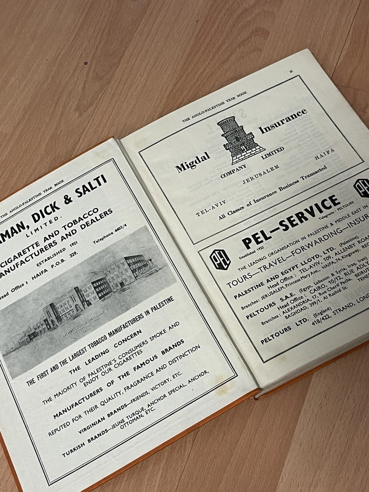 RARE! ANGLO PALESTINE YEARBOOK 1946 Israel Post-WWII Pre-Independence Jewish MAP - Image 4 of 4