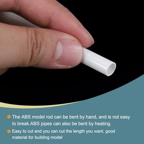 Sourcing Map Plastic Model Tube ABS Square Tubes 10mmx10mmx250mm White Easy Processing For Architectural Model Making Diy 5 Pack