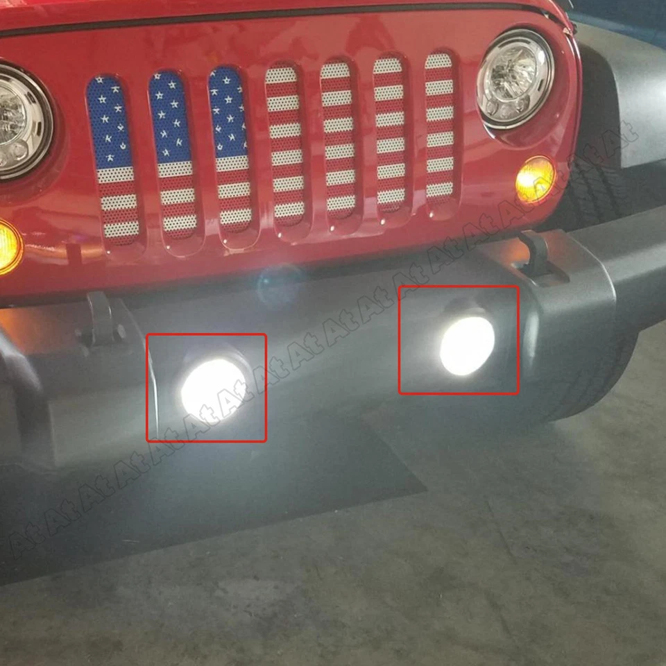 90mm LED Nebelscheinwerfer Tagfahrlicht für Ford Audi Opel Land Rover VW Citroen - Bild 4 von 4