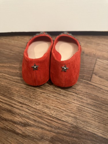 BP Damen spitz zulaufende Ballerinas Slipper Metall Stern Nieten Akzent Größe 5,5M rot - Bild 5 von 9