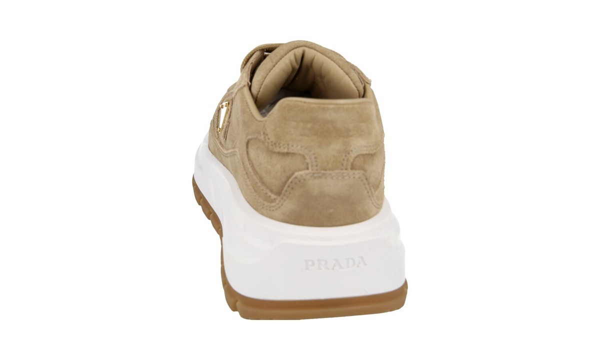PRADA Suede Prax 01 Platform Sneakers - 1E621N - Beige - NEW | eBay