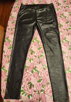 Vintage Victoria Secret Liquid Leggings. Moda International. Black Sz M