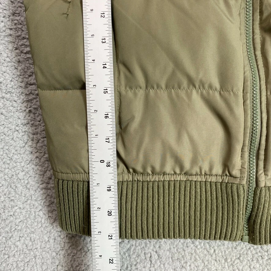 Chaleco Bailey's Point Puffer Mujer Verde Talla M Mediano 10-12 Sin Cuello Foto 4 de 4