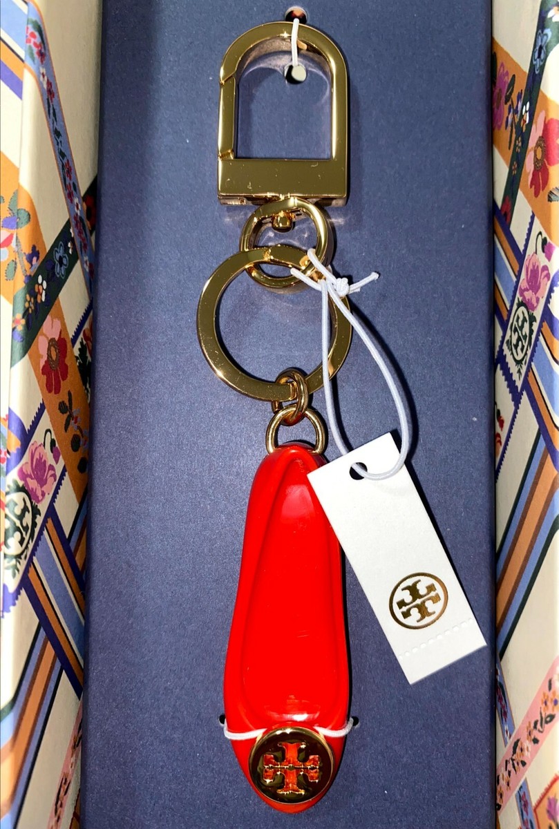 限定販売 TORY BURCH★LOGO CHARM BALLET FLAT KEY FOB NWT $129 Tory Burch Logo Charm Resin Ballet Flat Key Fob