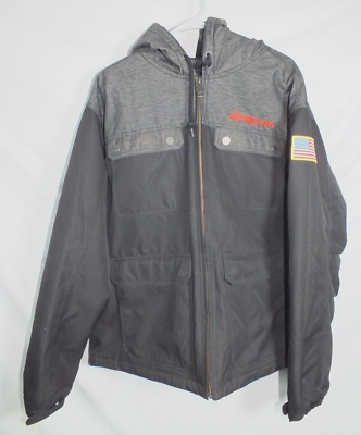 Snap-on フード付きジャケット グレー/ブラック SNAP ON TOOLS RA HOODED JACKET INSULATED WINTER COAT 100TH