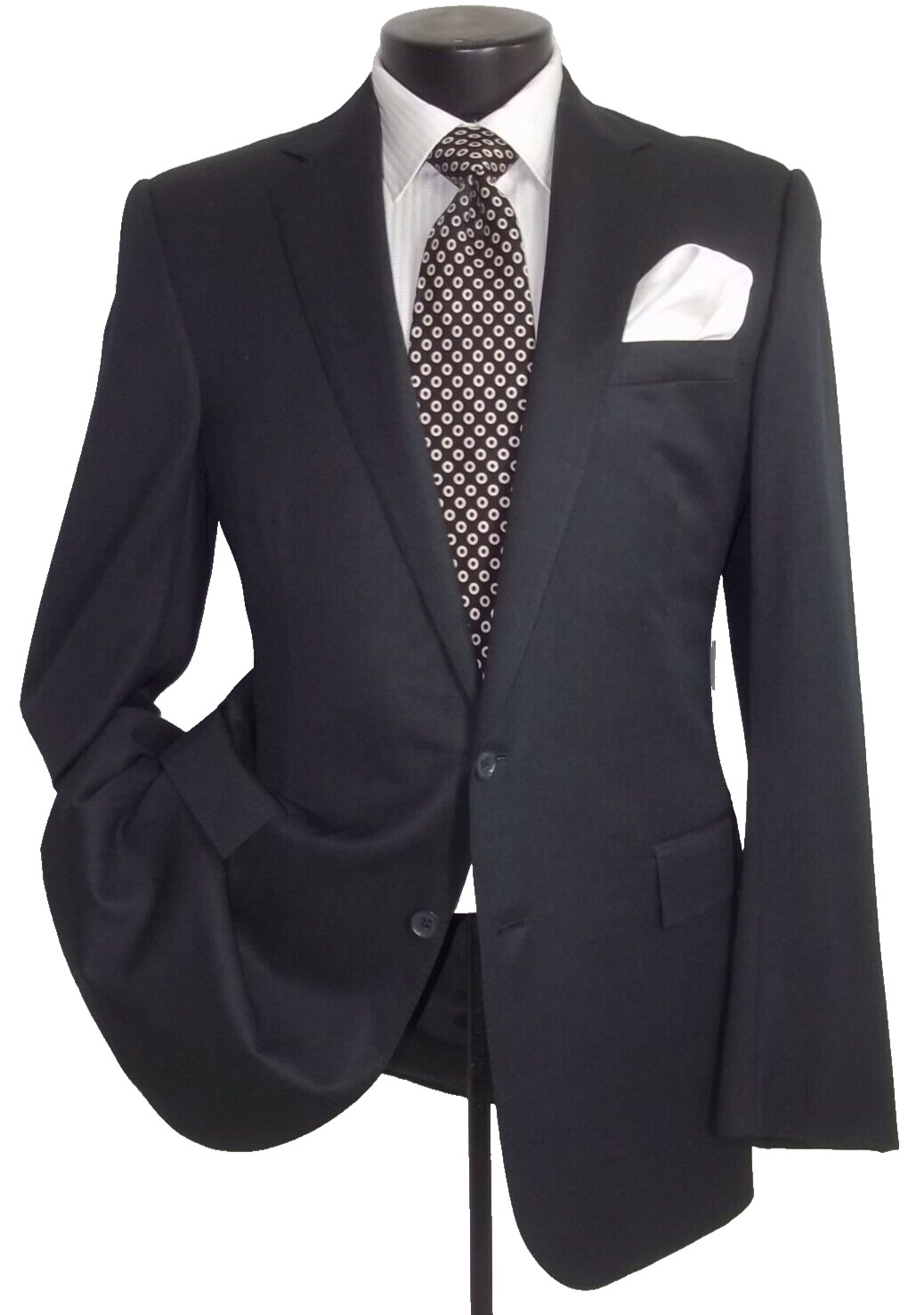 ( Black Label, Ralph Lauren Solid Gray 2Button Si… - image 1