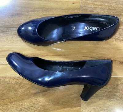 gabor navy blue court shoes