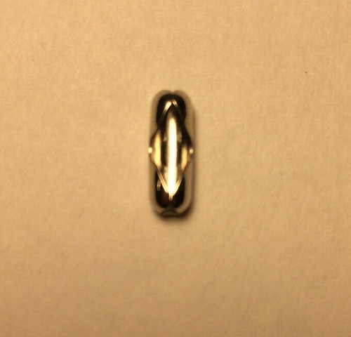 New #6 Brass Beaded Chain Connector With Nickel Plated Finish #BC601N - Picture 2 of 3